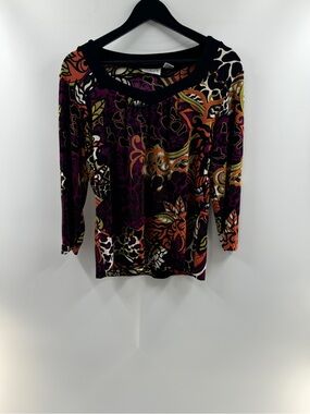 Chico's Travelers Abstract Print Top – Size 1